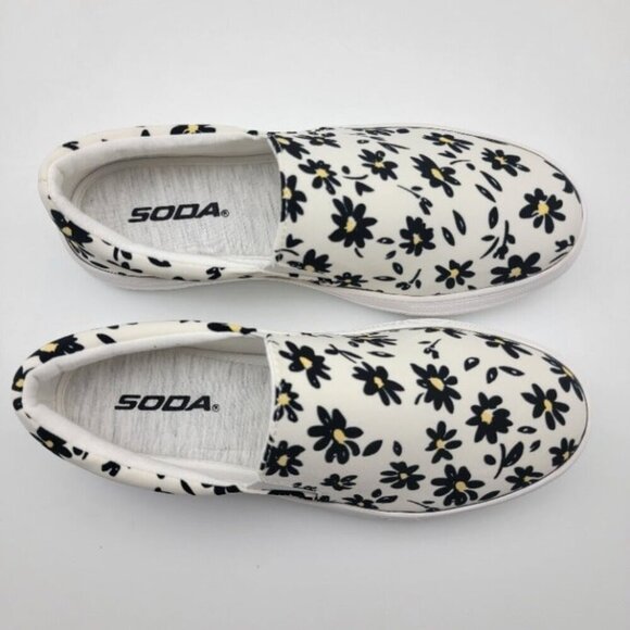 BUY ONE GET ONE FREE Soda Hike Slip-on Fashion Sneaker Daisy Beige - Picture 5 of 5